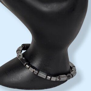 V. Hematite Beaded Magnetic Bracelet